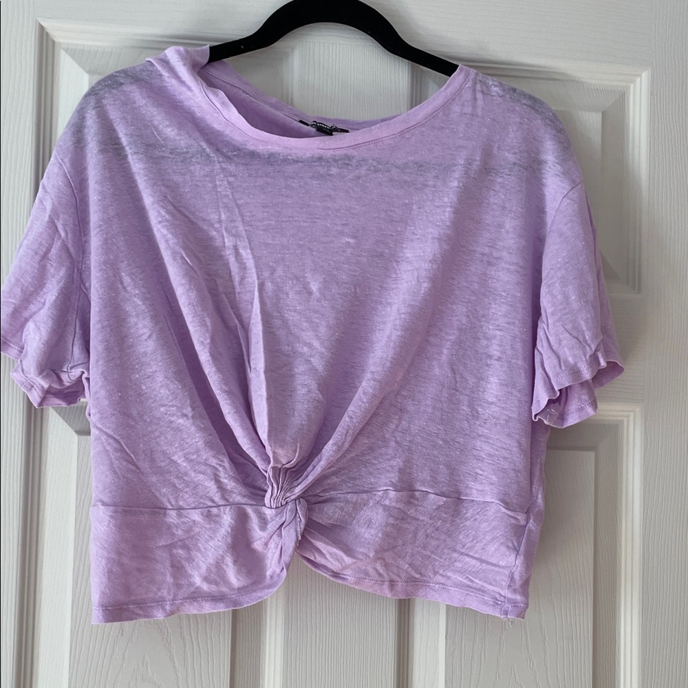 Express Lilac Twist Front Women's Tee